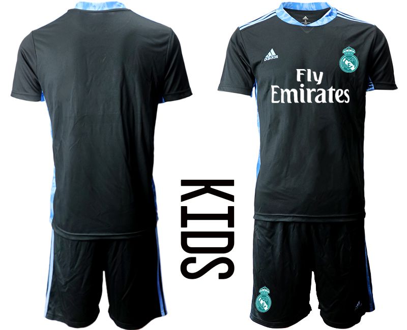 Youth 2020-2021 club Real Madrid black goalkeeper Soccer Jerseys